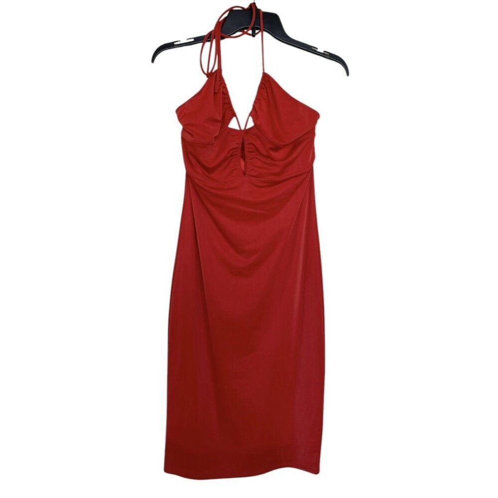 BeBe Dress Womens Size Small S V Neck Cut‎ Out Sleeveless Ladies Glam